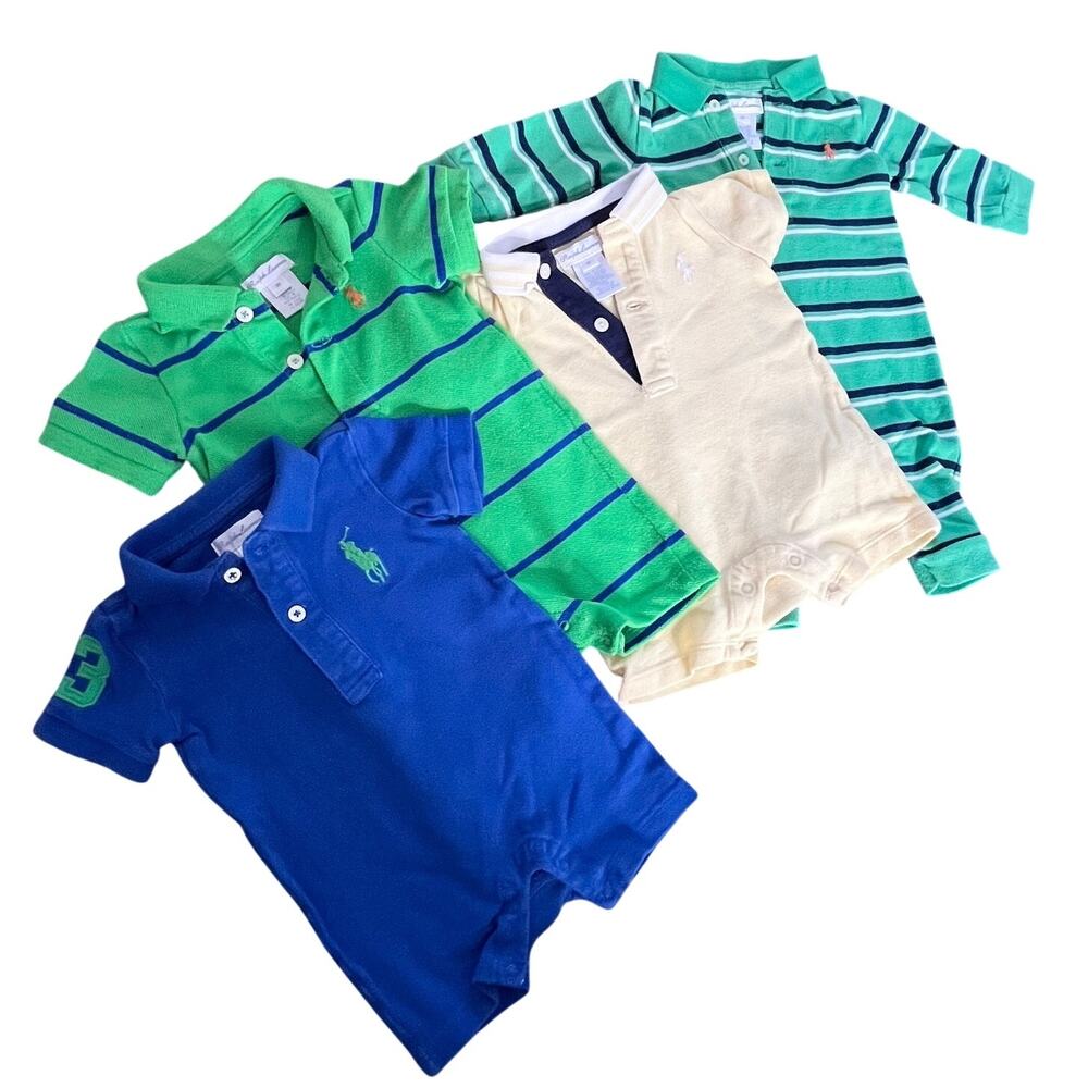 Vintage Ralph Lauren Baby Boy Clothing Set Of 4 Size 3 Months
